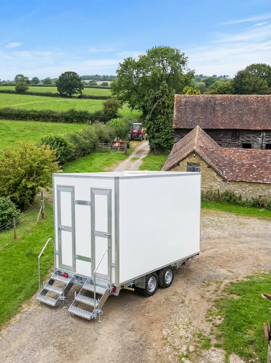 PremierPlus toilet trailer ready for film location delivery