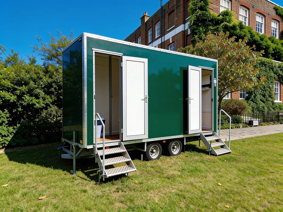PremierPlus luxury toilet trailer at a Surrey country venue